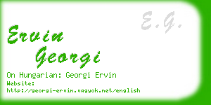 ervin georgi business card